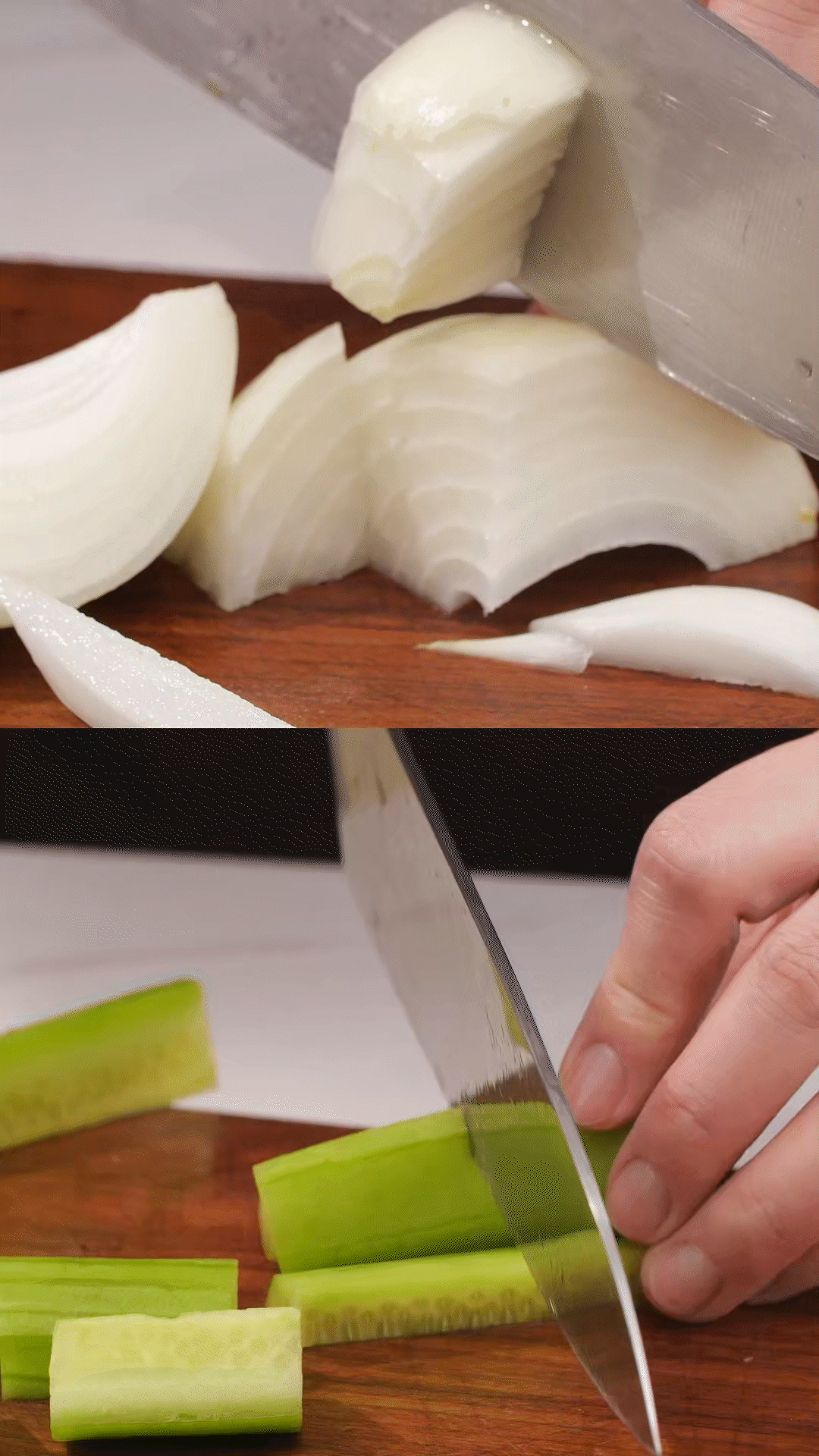 番茄、黃瓜、洋蔥切丁，用適量鹽殺水